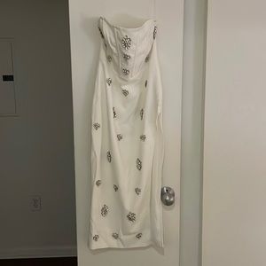 White embellished Midi dress